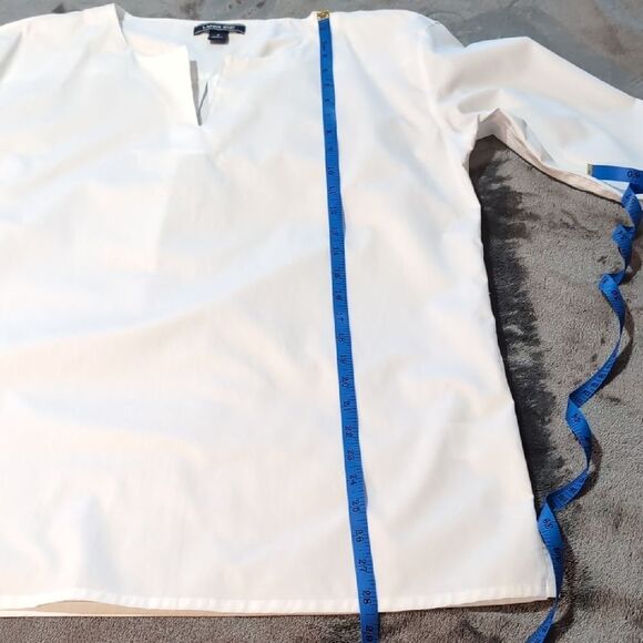 Lands' End White Long Sleeve Blouse Ladies Size 6 - Picture 9 of 11